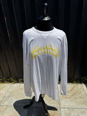 Diesel Industry Only The Brave Yellow Graphic Long Sleeve T-Shirt